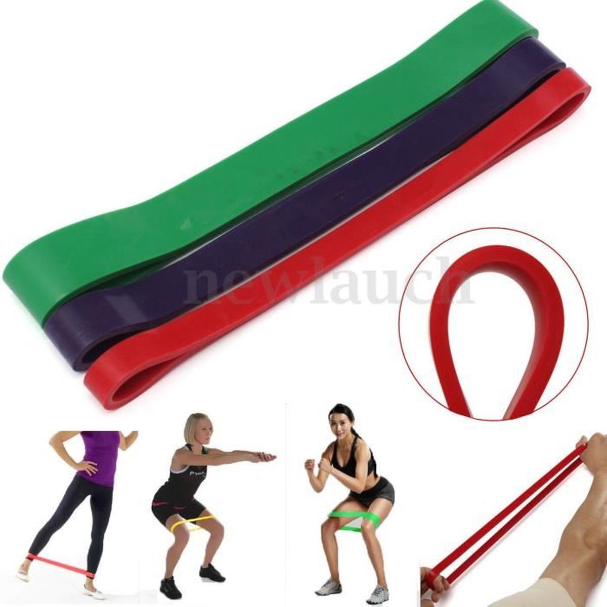 Elastique Bande De Résistance Musculation Strength Yoga GYM Exercice