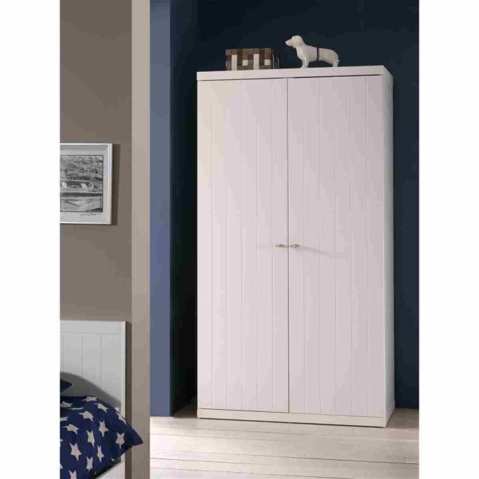ROBIN Armoire 2 Portes Laquée Blanche