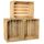 Lot de 3 caisses de rangement en bois empilable -