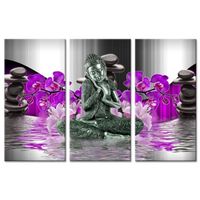TABLEAU - TOILE Tableau Déco Triptyque Zen Détente - 120x80 cm TABLEAU - TOILE Tableau Déco Triptyque Zen Détente - 120x80 cm