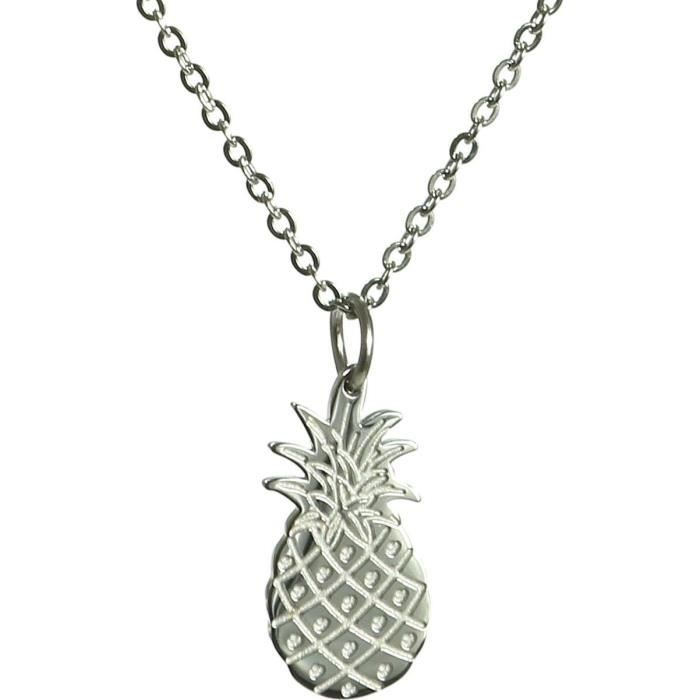 DÉLICE Collier ananas coloris argent