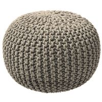 POUF - POIRE TODAY Pouf tricot 100% coton - Ø45xH30 cm - Beige POUF - POIRE TODAY Pouf tricot 100% coton - Ø45xH30 cm - Beige