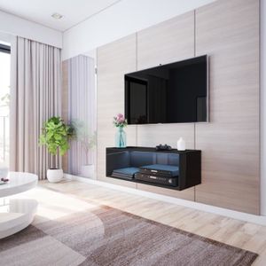 Meuble Tv Led Noir Achat Vente Meuble Tv Led Noir Pas Cher