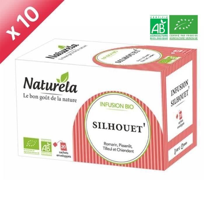 NATURELA Lot de 10 Tisane Silhouet' Bio 20 infusettes