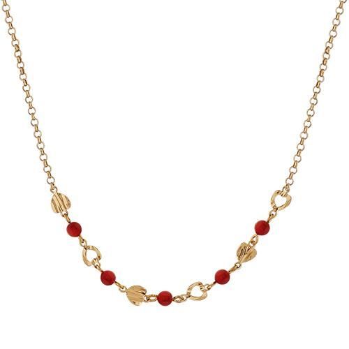 collier or perle rouge collier or perle rouge