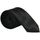 Cravate Slim Pour Homme/Femme Mixte - Satin Noir -