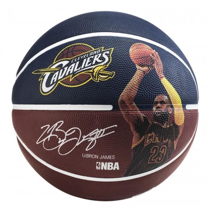 SPALDING Ballon de basket-ball NBA Player Lebron James - Bleu et rouge - Taille 7
