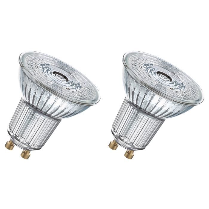 OSRAM Lot de 2 Ampoules spot LED PAR16 GU10 4,6 W équivalent à 50 W blanc froid dimmable