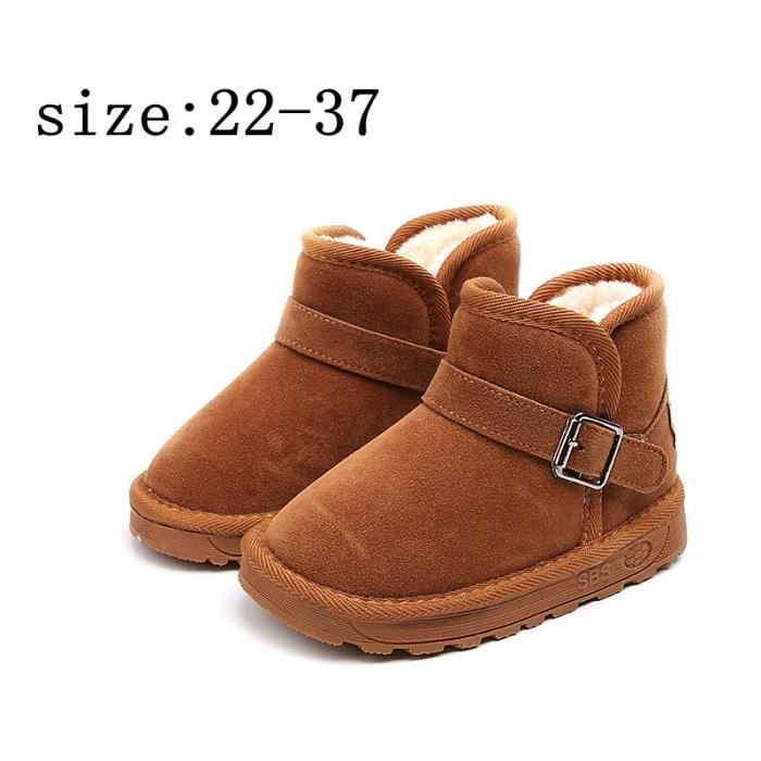 neufmodebottes de rouge Martingarçonsfilleschaussons enfants automne et neigemarron pour Bottes2018 hiver Bottes UVzqSMp