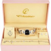 MONTRE Coffret cadeau Montre Femme Noir - Parure de Bijou MONTRE Coffret cadeau Montre Femme Noir - Parure de Bijou