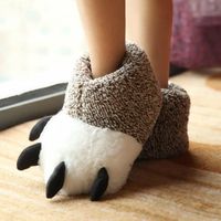 CHAUSSON - PANTOUFLE Hommes Femmes Pieds Monstre animaux Pantoufles Gri CHAUSSON - PANTOUFLE Hommes Femmes Pieds Monstre animaux Pantoufles Gri