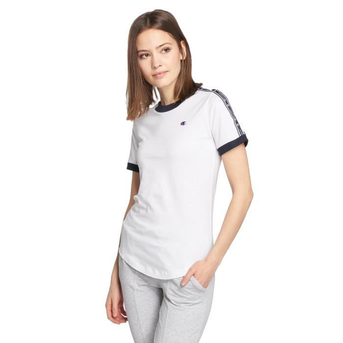 Champion Femme Hauts / T-Shirt Classic Blanc Blanc - Achat ...