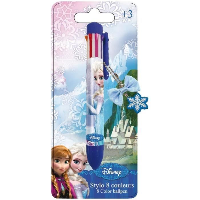 FROZEN - Stylo 8 Couleurs + Pendentif
