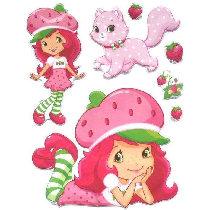 stickers charlotte aux fraises mousse 18 cm