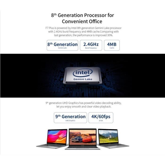 Ordinateur portable-Teclast F7 Plus Laptop PC2