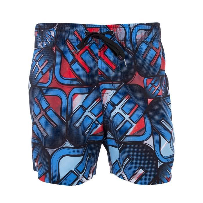 FREEGUN Boardshort Court - Homme - Rouge / Bleu