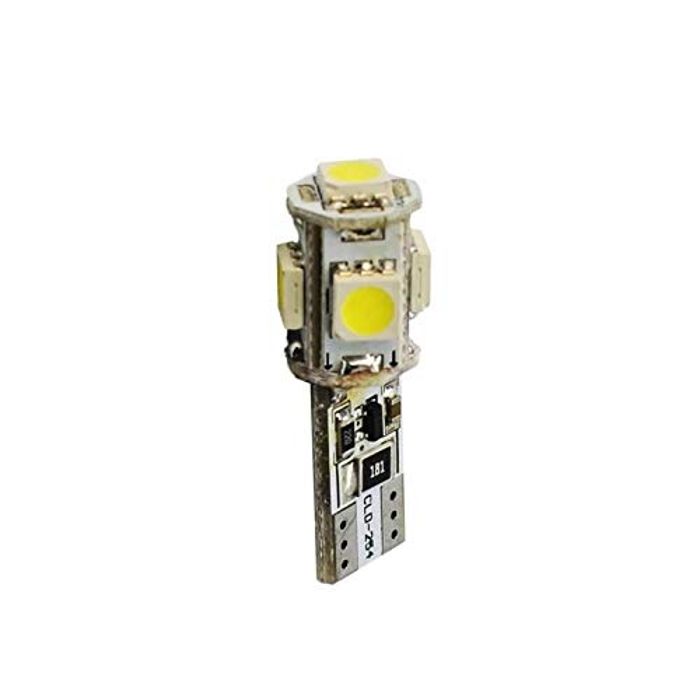PLANET LINE Lot de 2 Ampoules LED - Canbus T10 W5W - 5 LED SMD 3528 - 12 V - 2,20 W - Blanc