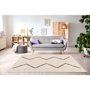 TAPIS WARDA Tapis de salon Shaggy - Style berbère - 150 