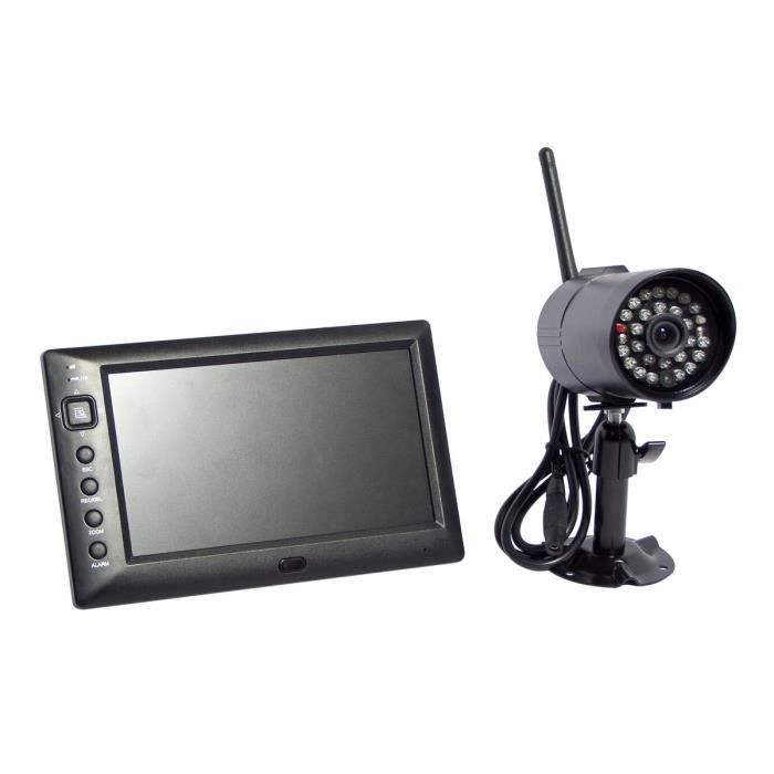 CHACON Caméra de surveillance digitale sans fil avec écran LCD 7''