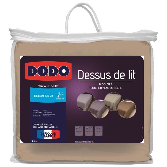 DODO Dessus de lit - 220x250 cm - Chocolat & Beige