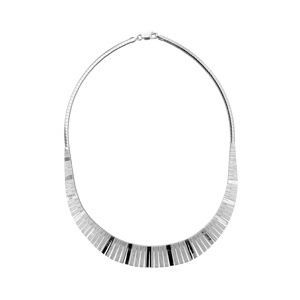 En Argent 925/°°   Longueur  41 cm   Collier maille souple omega