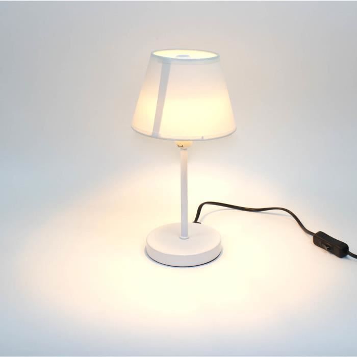Perccu Chevet Lampe Idéal Blanc De SalonChambre eCxBordW