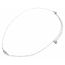 CC2127F Collier Fine Chaîne Mini Perles Email Blanc et Croix Acier Argenté