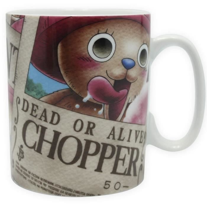 Mug One Piece - 460 ml - Chopper Wanted - porcelaine avec boîte - ABYstyle