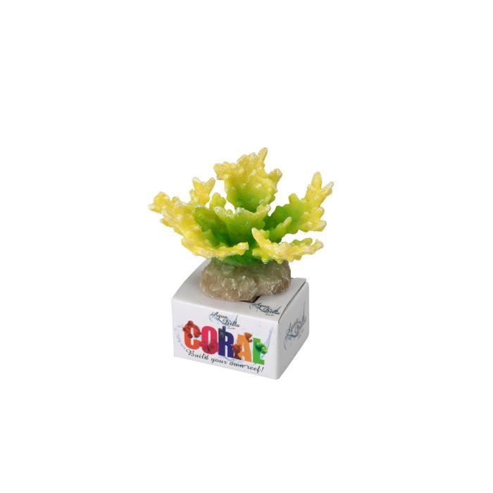 AQUA DELLA Décoration pour aquarium Corail Pectina - 11,5 x 10 x 8cm - Vert - M / L