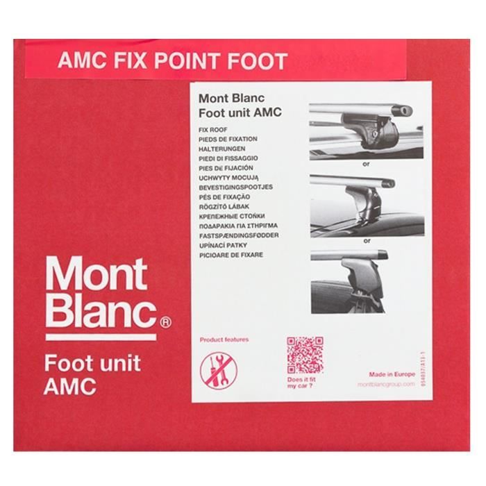 MONT BLANC AMC N°5022 Kit de Fixations Roof Foot pour Barres de Toit
