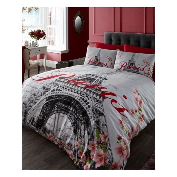 Housse de couette 200x200 tour eiffel - Achat / Vente ...