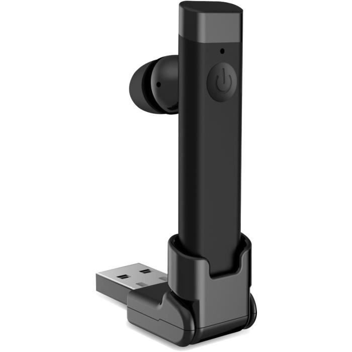 AVO+ BH023RT Oreillette Bluetooth Slim + Chargeur auto - Noir