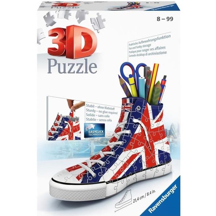 RAVENSBURGER Puzzle 3D Sneaker Union Jack 108 pcs