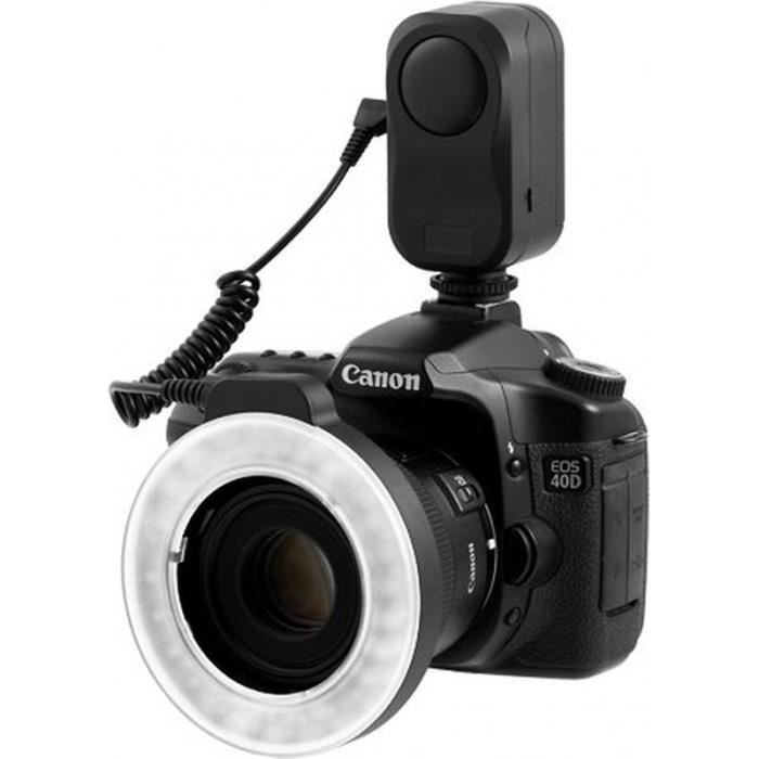 Flash annulaire MACRO 48 LED pour objectif Canon Sony Nikon Sigma