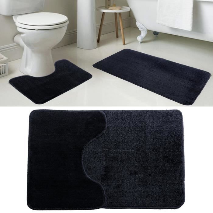 2pcs tapis contour toilettes wc tapis moquette antidrapant salle de bains douche carpette salle manger chambre cuisine lit - Moquette De Salle De Bain 2pcs tapis contour toilettes wc tapis moquette antidrapant salle de bains douche carpette salle manger chambre cuisine lit - Moquette De Salle De Bain