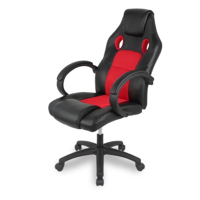 Tissu Noir Rouge Bureau Vente Et Achat Fauteuil Simili De hxQrsCtd
