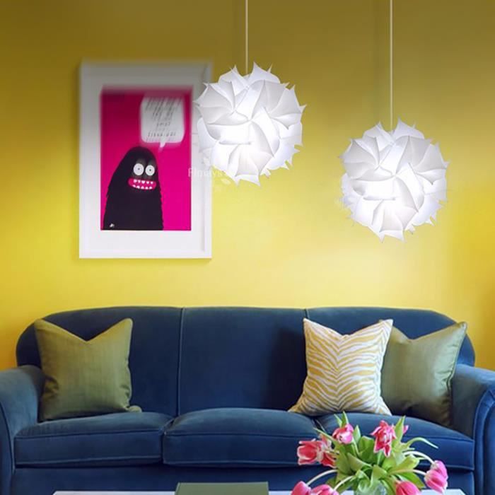 abat-jour puzzle fleur papillon ombre pp lampe pendentif suspendu
