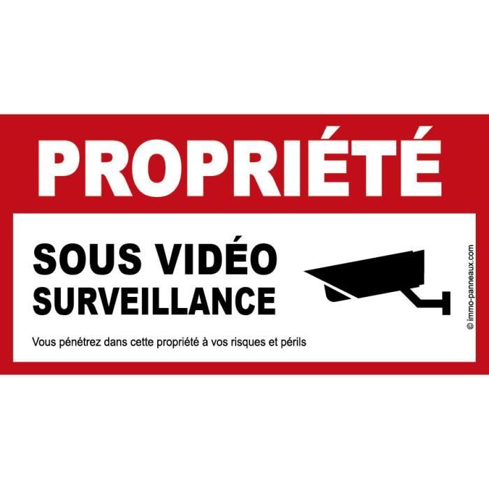 Panneau Sous Video Surveillance Achat Vente Signalétique Extérieure 