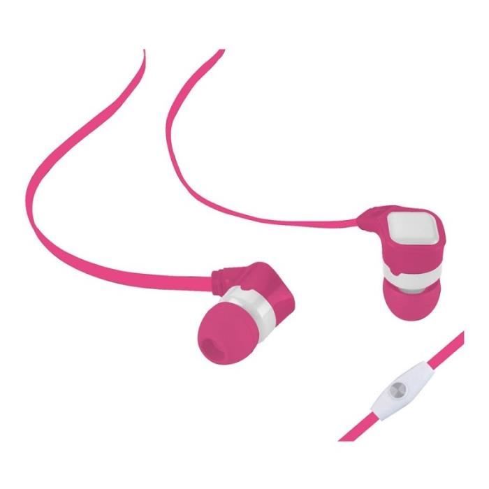 WE Ecouteurs avec micro - 1.20 m - jack 3.5 mm - 98dB - Vert et bleu