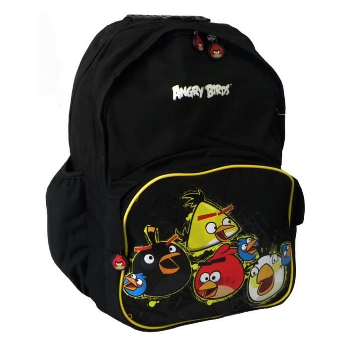 Noir Vente ANGRY BIRDS à 2 Achat Noir Compartiments dos Sac wqTafxn0qB