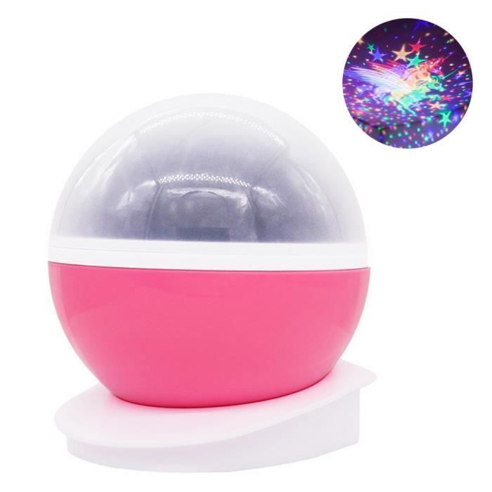 Leegoal Lampe De Projection Ciel étoilé De Licorne Rose Abs électron
