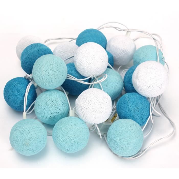 NEUFU 3m 20 Boule Lumière Guirlande Lampe Coton Patio Fée ...