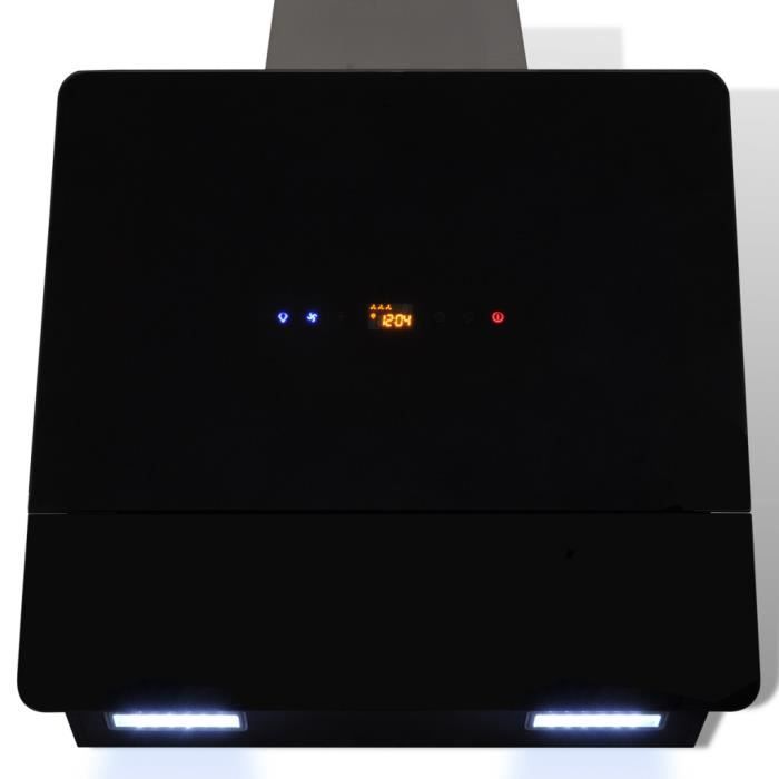 Hotte murale inclinée ultra-silence avec2