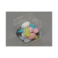 BOÎTE À DRAGÉES 12 cubes à dragées Plexi Transparent (5 cm) de fêt BOÎTE À DRAGÉES 12 cubes à dragées Plexi Transparent (5 cm) de fêt