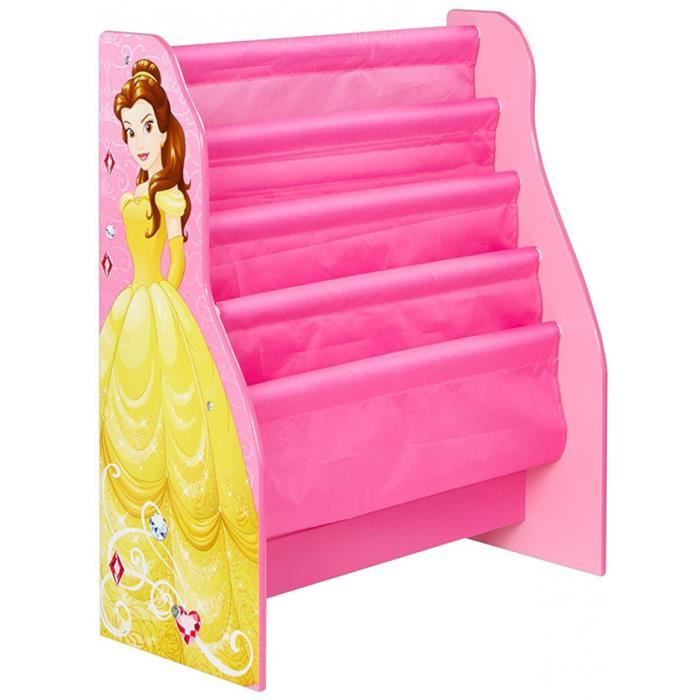 DISNEY PRINCESSES - Bibliothèque à pochettes pour enfants - Rangement de livres pour chambre d'enfant