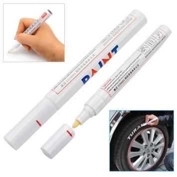 Stylo Pneu Marqueur Blanc Peinture Pour Voiture Auto Moto Métal Roue