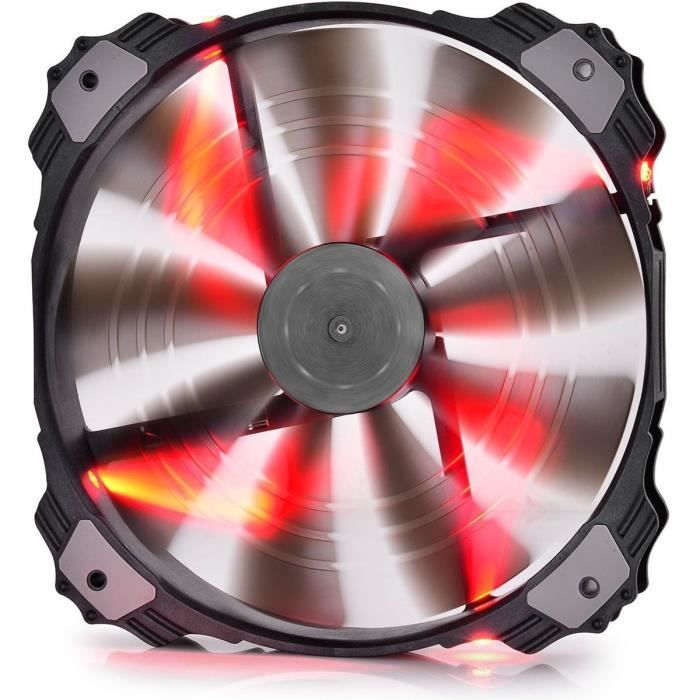 DEEPCOOL - XFAN 200RD - LED Rouge - Ventilateur boitier 200mm - DP-FLED-XFAN200RD