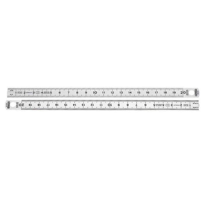 STANLEY Réglet acier inoxydable flexible 20cmx13mm