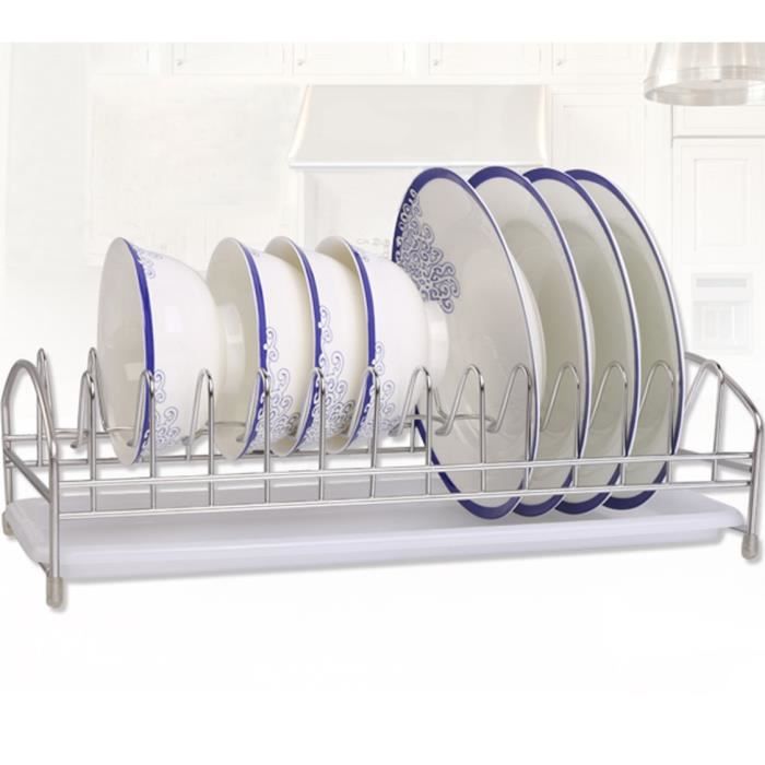egouttoir a vaisselle plat inox 1 etage avec bac a