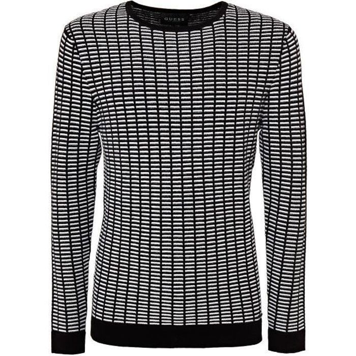 Motif Blanc Pull Géométrique Guess Homme 1w0fY4qWgx